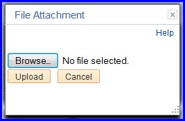 File Attachment Upload dialog box