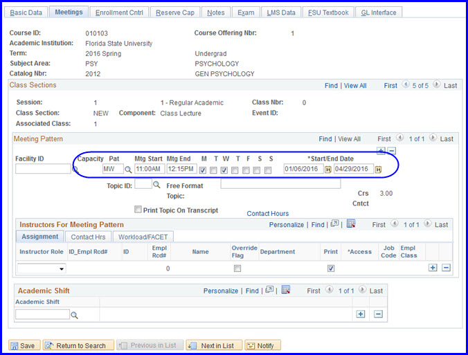 First Meeting Pattern First Meeting Pattern