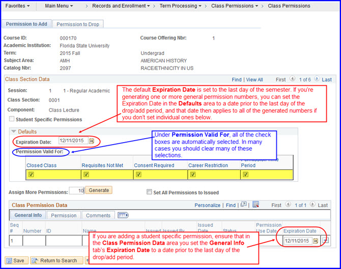 Permission Defaults and Expiration Dates Permission Defaults and Expiration Dates