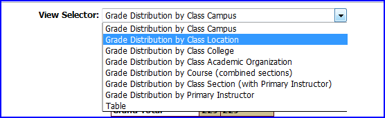 View Selector options screen shot View Selector options screen shot
