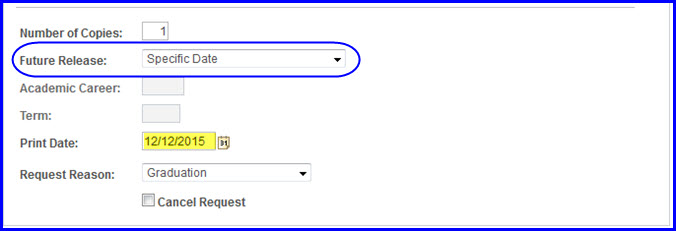 Specific Date Specific Date