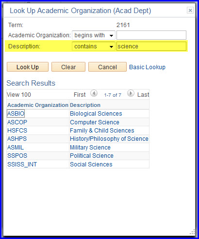 Desciption value is Contains Desciption value is Contains