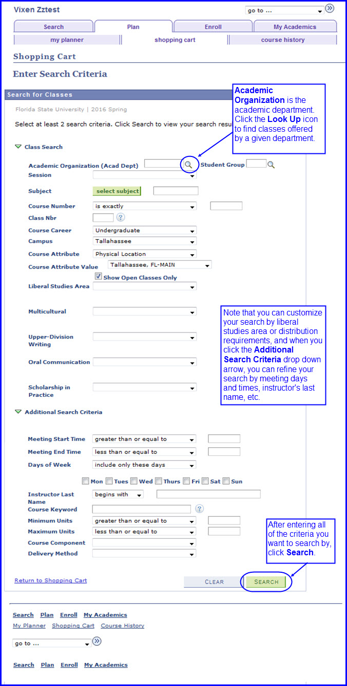 Expanded Search Criteria Expanded Search Criteria