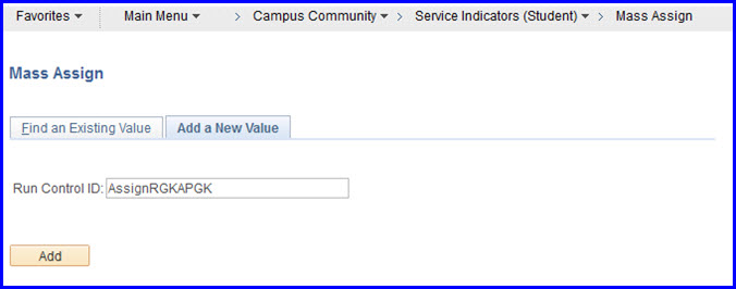 Add a New Value_Run Control ID_AssignRGKAPGK Add a New Value_Run Control ID_AssignRGKAPGK