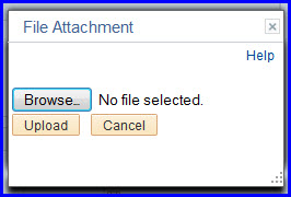 File Attachment Upload dialog box File Attachment Upload dialog box