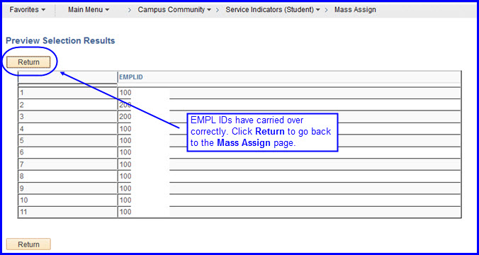 Preview Selection Results page Preview Selection Results page