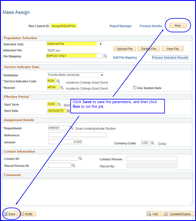 Save and Run Save and Run