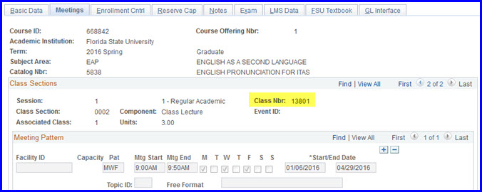 13801 with Meeting Pattern 13801 with Meeting Pattern